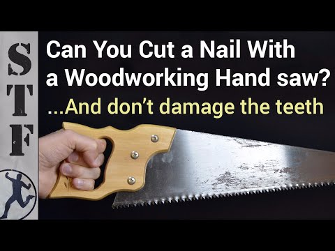 Life Hack for Cutting Nails or Screws with a Woodworking Hand Saw