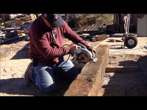 Cutting a Railroad Tie