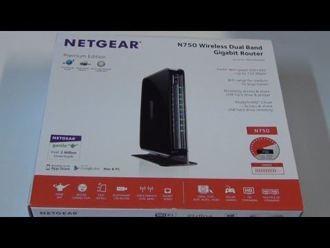 Netgear N750 WNDR4300 Wireless Gigabit Router Unboxing