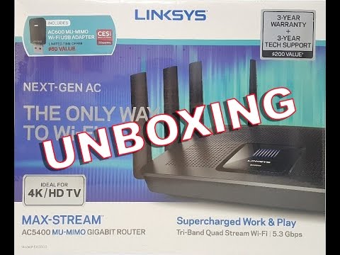 Linksys EA9500 WIFI Router Unboxing
