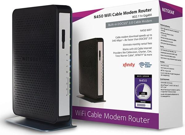 Netgear N450 WiFi DOCSIS 3.0 Cable Modem Router