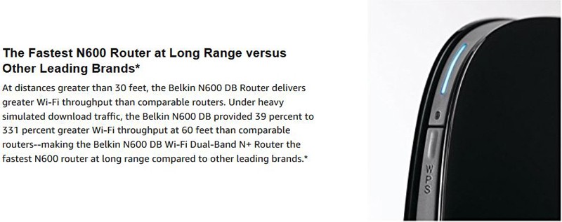 Belkin F9K1102 N600 Wireless Dual-Band N+ Router Range