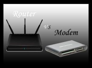 computer modem vs router