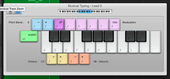 Using keyboard as a MIDI keyboard on Logic Pro X