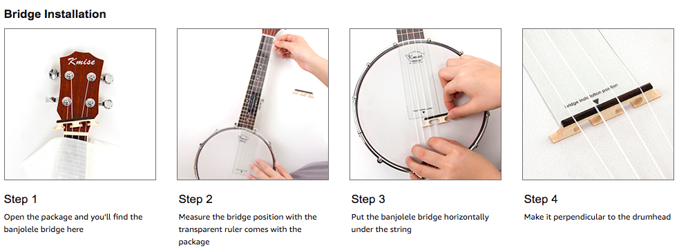 Where to put the bridge on a banjolele